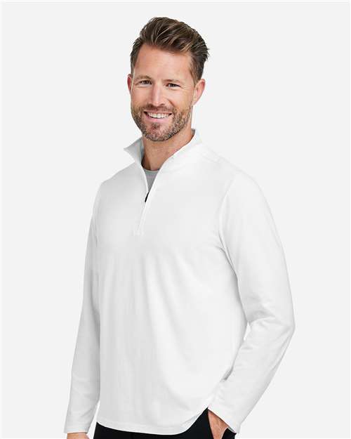 White Men's Raleigh Stretch Quarter-Zip Pullover - DG425