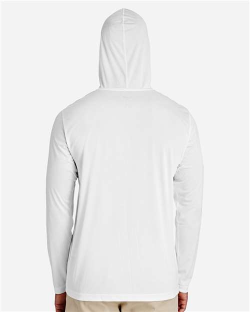 White Men's Zone Performance Hooded T-Shirt - TT41