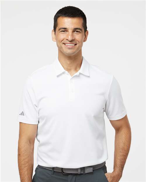 White Micro Pique Polo - A580
