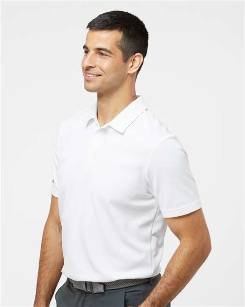 White Micro Pique Polo - A580