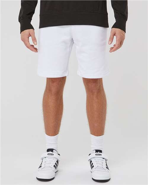 White Midweight Fleece Shorts - IND20SRT