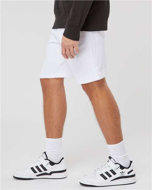 White Midweight Fleece Shorts - IND20SRT