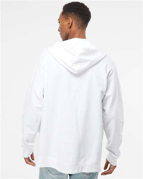 White Midweight Full-Zip Hooded Sweatshirt - SS4500Z