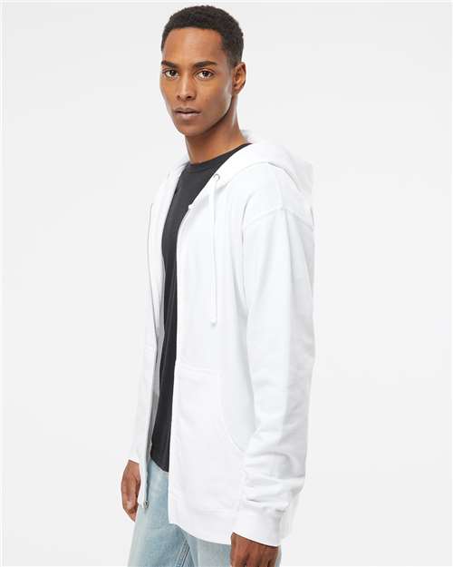 White Midweight Full-Zip Hooded Sweatshirt - SS4500Z