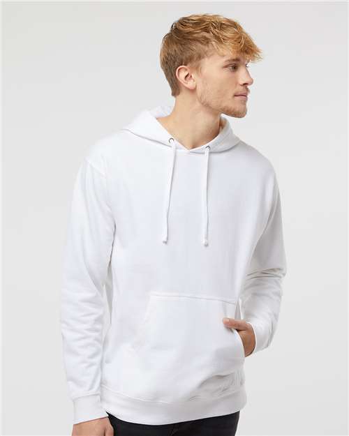White Midweight Hooded Sweatshirt - SS4500