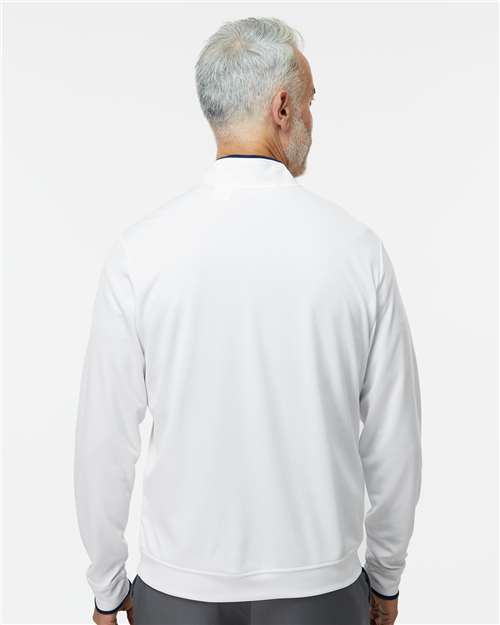 White/ Navy Lightweight Quarter-Zip Pullover - A2002