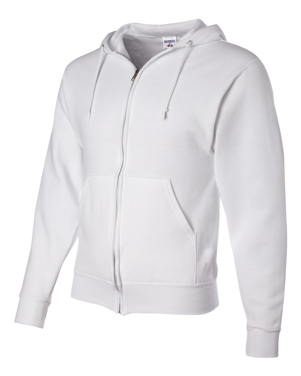 White NuBlend® Full-Zip Hooded Sweatshirt - 993MR