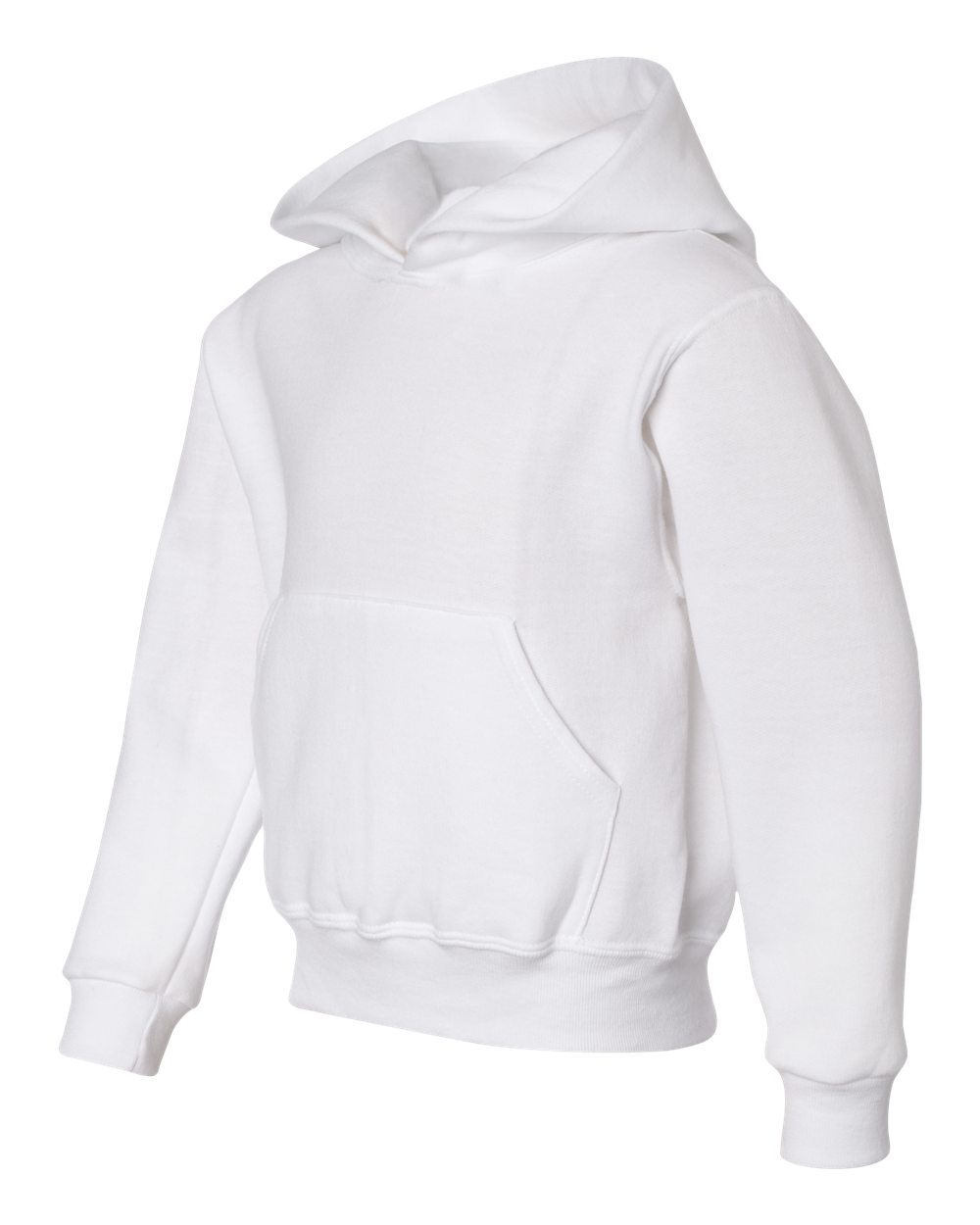 White NuBlend® Youth Hooded Sweatshirt - 996YR