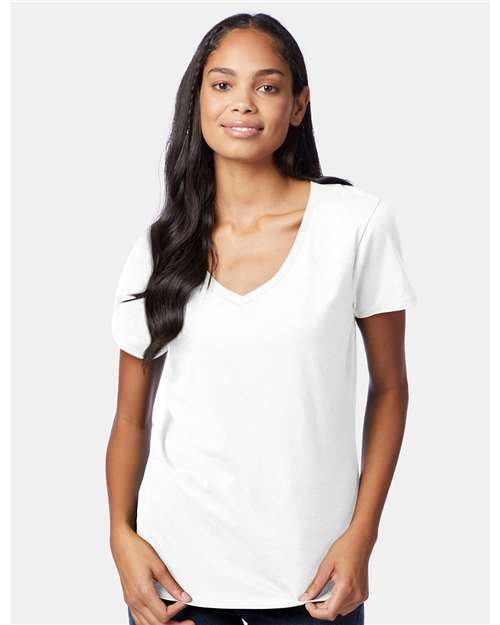 White Perfect-T Women’s V-Neck T-Shirt - S04V