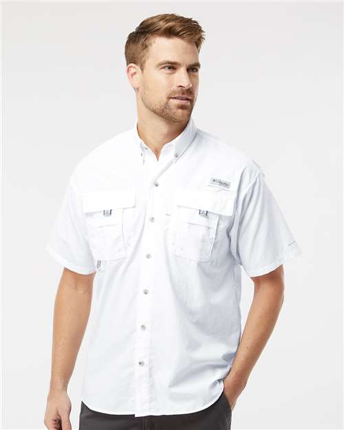 White PFG Bahama™ II Short Sleeve Shirt - 212464