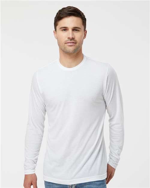 White Poly-Rich Long Sleeve T-Shirt - 242