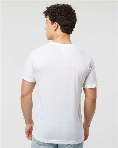White Poly-Rich V-Neck T-Shirt - 207