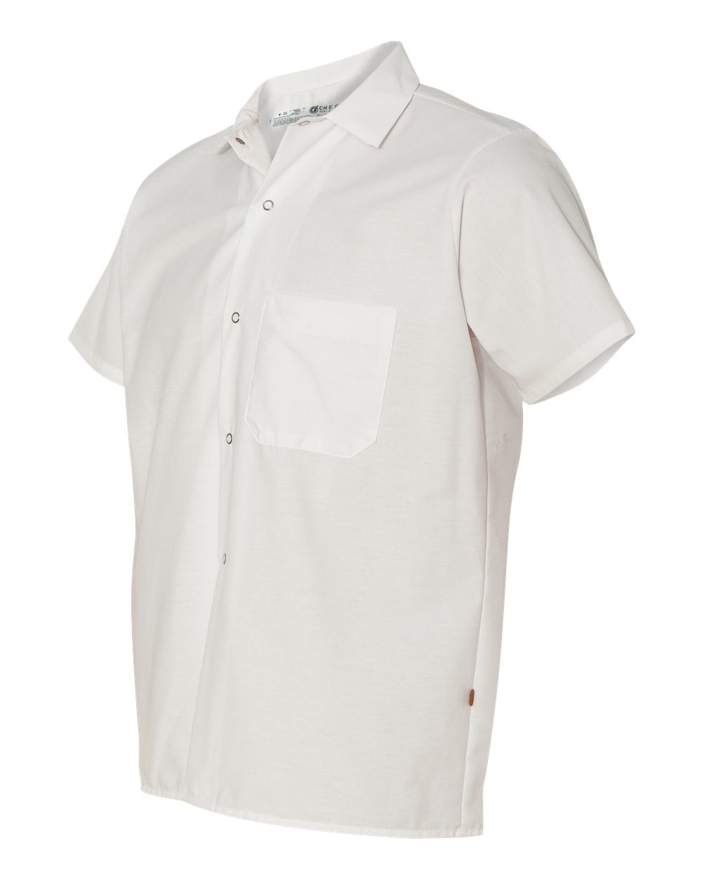 White Poplin Cook Shirt with Gripper Closures - 5020