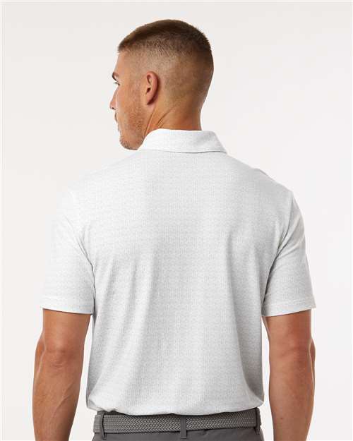 White Printed Blend Polo - A702