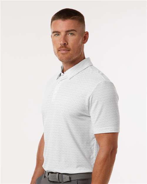White Printed Blend Polo - A702