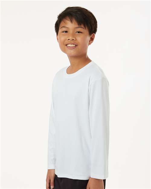 White Pro-Lock Youth Performance Long Sleeve T-Shirt - 48400Y