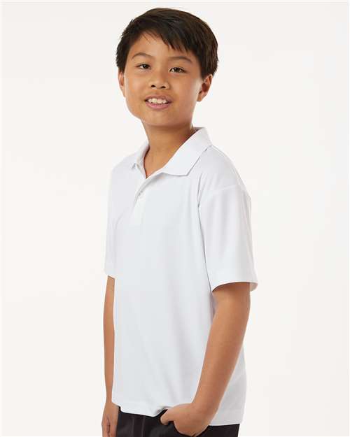 White Pro-Lock Youth Performance Polo - 41800Y