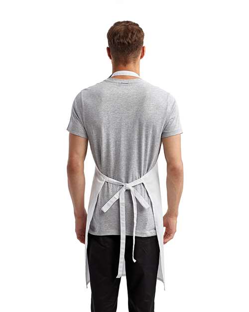 White Recycled Bib Apron with Pocket - RP154