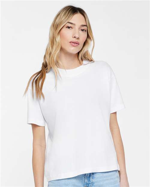 White Relaxed Crew Tee - 3520