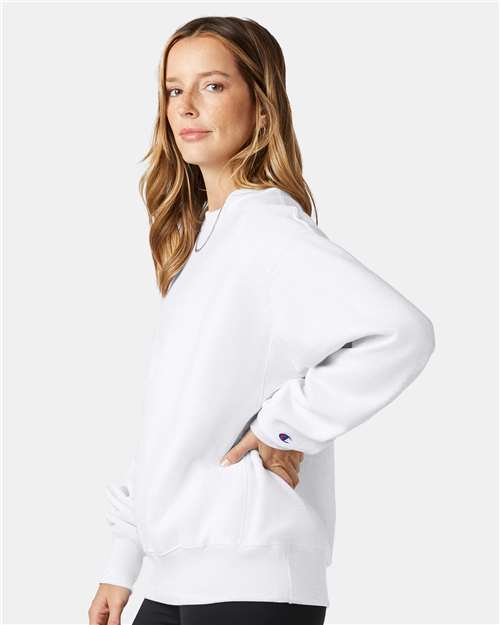 White Reverse Weave® Crewneck Sweatshirt - S149