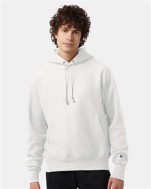 White Reverse Weave® Hooded Sweatshirt - S101