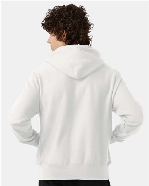White Reverse Weave® Hooded Sweatshirt - S101
