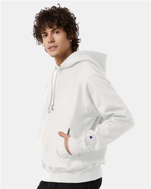 White Reverse Weave® Hooded Sweatshirt - S101