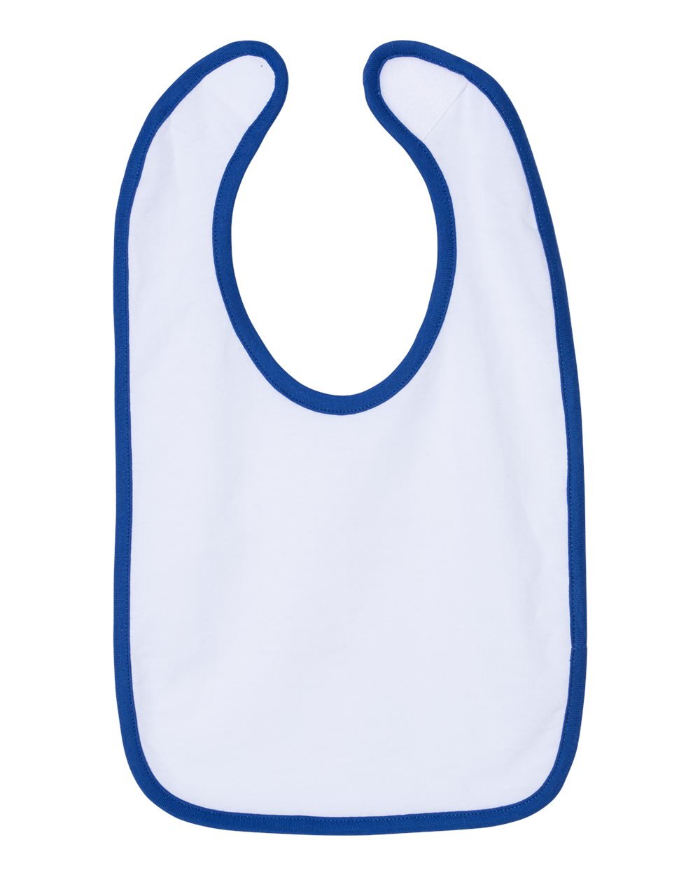 White/ Royal Infant Contrast Trim Premium Jersey Bib - 1004