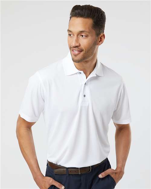 White Saratoga Performance Mini Mesh Polo - 100