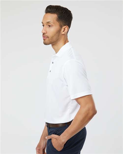 White Saratoga Performance Mini Mesh Polo - 100