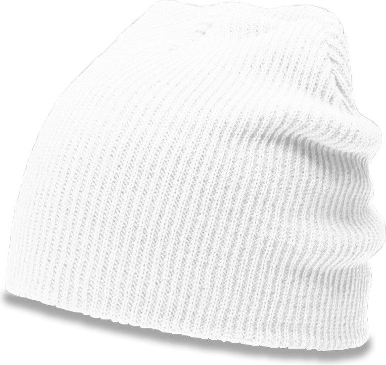 White Slouch Knit Beanie