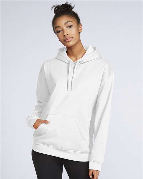 White Softstyle® Midweight Hooded Sweatshirt - SF500