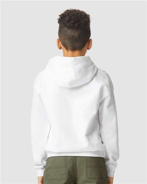 White Softstyle® Youth Midweight Hooded Sweatshirt - SF500B