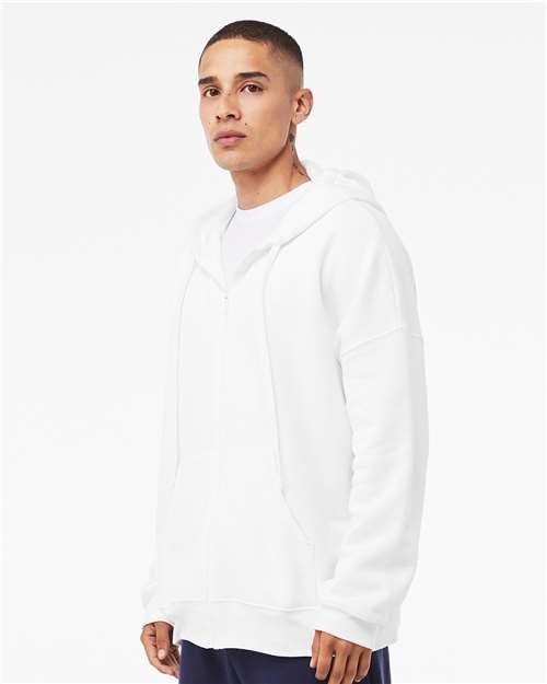 White Sponge Fleece DTM Full-Zip Hoodie - 3759