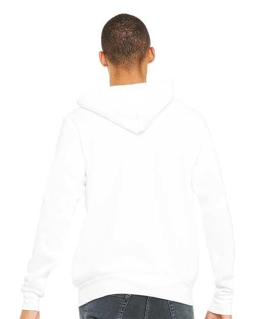 White Sponge Fleece Full-Zip Hoodie - 3739