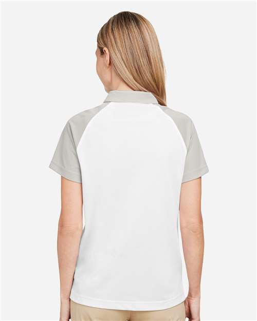 White/ Sport Silver Women's Command Snag-Protection Colorblock Polo - TT21CW