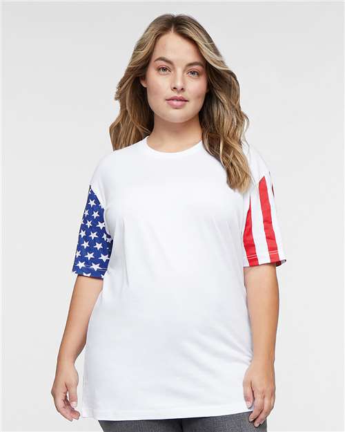 White Stars & Stripes T-Shirt - 3976