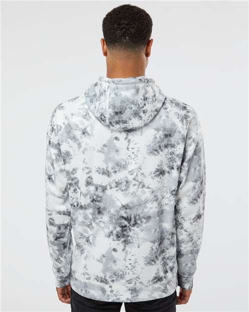 White Tie Dye Performance Raglan Pullover Sweatshirt - 8670