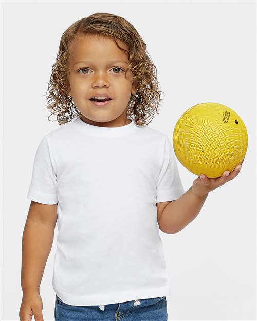 White Toddler Fine Jersey Tee - 3321