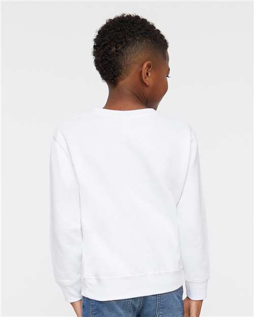 White Toddler Fleece Crewneck Sweatshirt - 3317