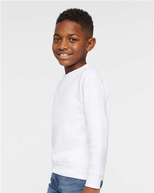 White Toddler Fleece Crewneck Sweatshirt - 3317