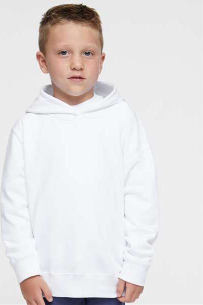 White Toddler Pullover Fleece Hoodie - 3326
