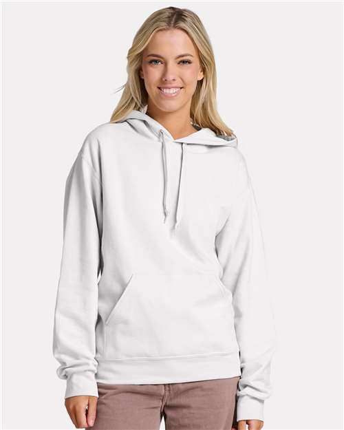 White Ultimate CVC Hooded Sweatshirt - IC49MR