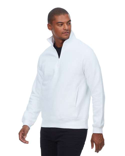 White Ultimate Fleece Quarter-Zip Sweatshirt - 320Q