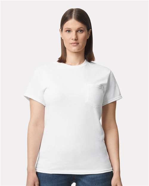 White Ultra Cotton® Pocket T-Shirt - 2300