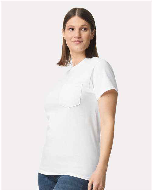White Ultra Cotton® Pocket T-Shirt - 2300