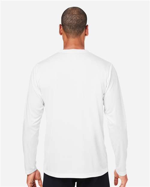 White Unisex Capital Long Sleeve Performance T-Shirt - CE10L