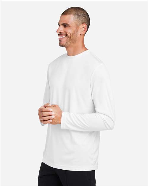 White Unisex Capital Long Sleeve Performance T-Shirt - CE10L