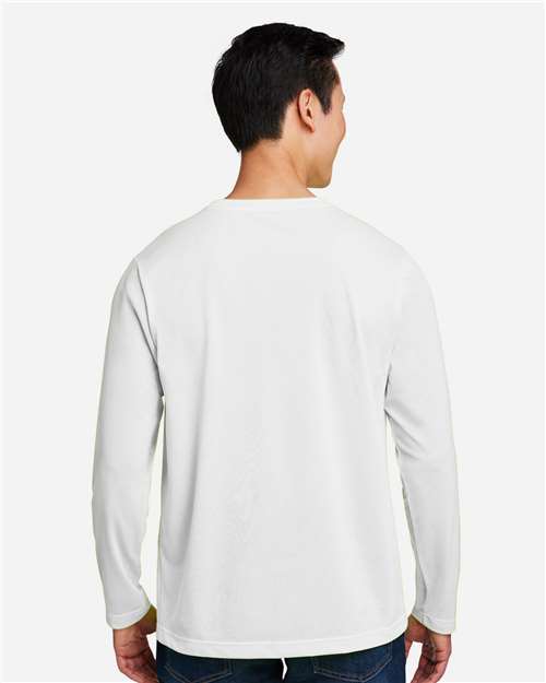 White Unisex Charge Snag and Soil Protect Long Sleeve T-Shirt - M118L
