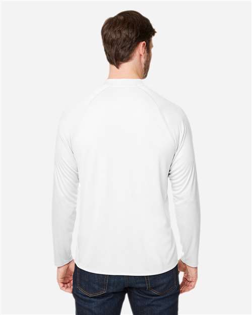 White Unisex Ultra UVP™ Marina Raglan Long Sleeve T-Shirt - CE110